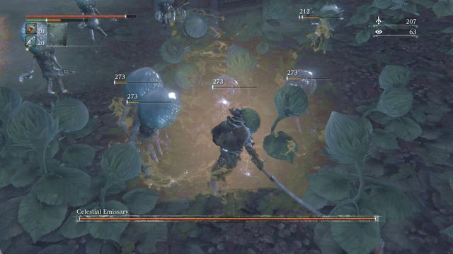 Attacks that remove all enemies at once are good choice. - Celestial Emissary | Boss Fights - Boss Fights - Bloodborne Game Guide & Walkthrough