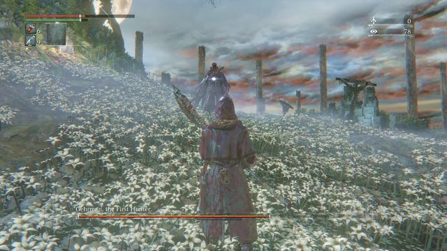 When boss shortens his weapon, be ready for frequent rolls ended with a shot. - Gehrman, the First Hunter | Boss Fights - Boss Fights - Bloodborne Game Guide & Walkthrough
