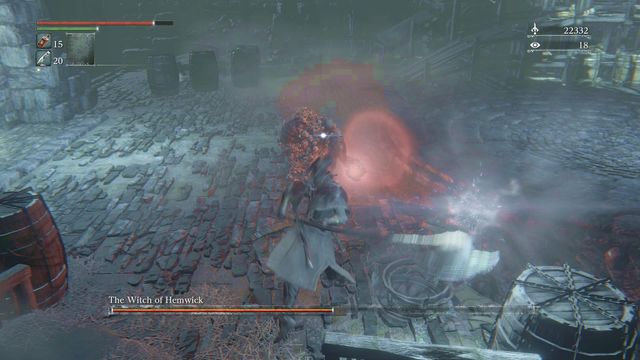 The Witch disappears after every hit so try to strike as strongly as you can. - Witch of Hemwick | Boss Fights - Boss Fights - Bloodborne Game Guide & Walkthrough