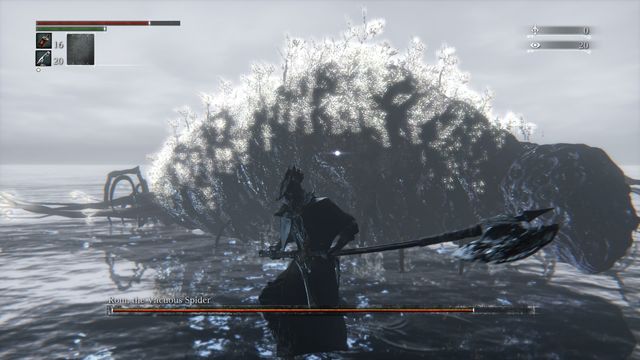 The torso is the best place for you to attack. - Rom, the Vacuous Spider | Boss Fights - Boss Fights - Bloodborne Game Guide & Walkthrough