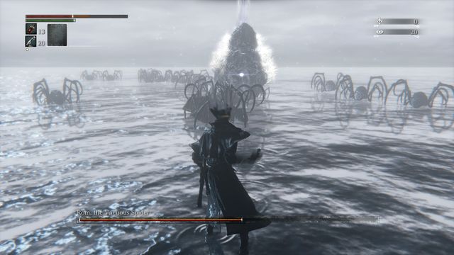 The boss getting ready to attack. - Rom, the Vacuous Spider | Boss Fights - Boss Fights - Bloodborne Game Guide & Walkthrough