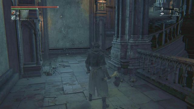 Crossroad, you can return for the items at the bottom after the battle. - Micolash, Host of the Nightmare | Boss Fights - Boss Fights - Bloodborne Game Guide & Walkthrough