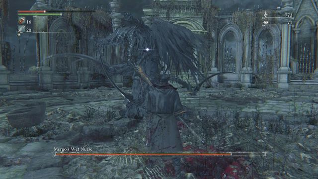 Getting to enemy back gives great possibilities for attack. - Mergos Wet Nurse | Boss Fights - Boss Fights - Bloodborne Game Guide & Walkthrough