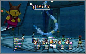 This cool looking boss has a lot of HP, but besides that isn't really a threat - Sea Cube - Disc 3 - Side-quests - Blue Dragon - Game Guide and Walkthrough