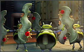 Go through the southern door (the northern is blocked by a force field) - Ancient Factory - Disc 2 - Blue Dragon - Game Guide and Walkthrough