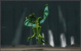 Don't use magic against it, but stick to physical blows - Baroy Town - Disc 2 - Blue Dragon - Game Guide and Walkthrough