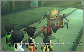 To continue your adventure, enter the main building in the central part of the village - Baroy Town - Disc 2 - Blue Dragon - Game Guide and Walkthrough