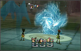 When the battle is over, look around the arena - there are three chests here, containing Magic Crystal Bracelet and 7xMedals - Ancient Hospital Ruins - Disc 1 - Blue Dragon - Game Guide and Walkthrough