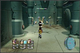 When you get inside the room to the west of the center, you'll see a scene in which Kluke says some things about her late parents - Ancient Hospital Ruins - Disc 1 - Blue Dragon - Game Guide and Walkthrough