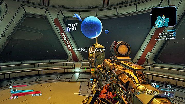 At the back of the Sanctuary, there is a fast-travel control point - How to get to the Sanctuary in Borderlands 3? - FAQ - Borderlands 3 Guide
