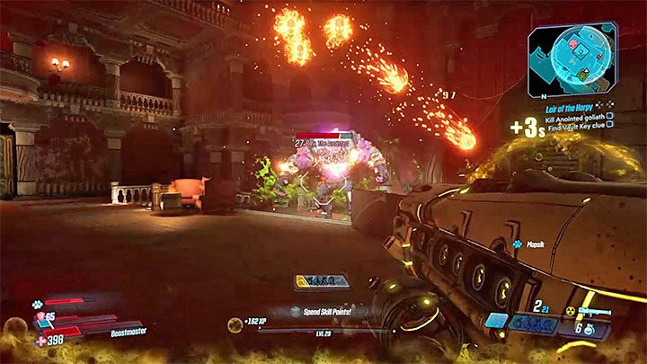 The boss can also send fire skulls that are targeted towards you - Billy, The Anointed | Opponent in Borderlands 3 - Tougher opponents - Borderlands 3 Guide