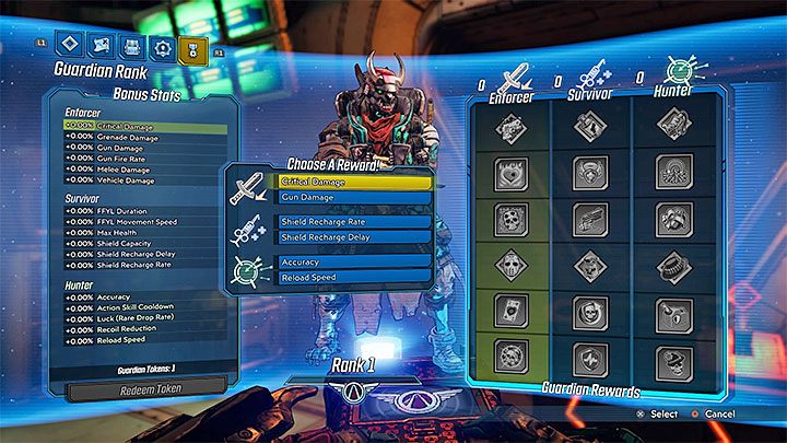 Each time the game will offer you a choice of bonuses to the statistics from one of the three main categories - Enforcer, Survivor or Hunter - Endgame and higher difficulty levels in Borderlands 3 - The Basics - Borderlands 3 Guide