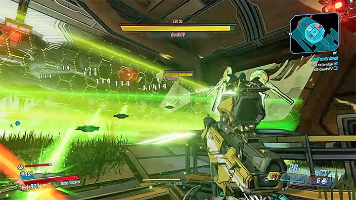 The boss can also shoot green projectiles - run to the sides and try to keep shooting - The Family Jewel | Borderlands 3 Walkthrough - Main Quests - Borderlands 3 Guide