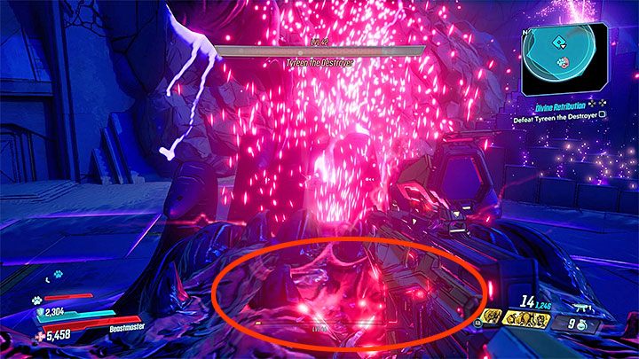 After the Destroyer receives enough damage, it will temporarily become invulnerable and kneel down - Divine Retribution | Borderlands 3 Walkthrough - Main Quests - Borderlands 3 Guide