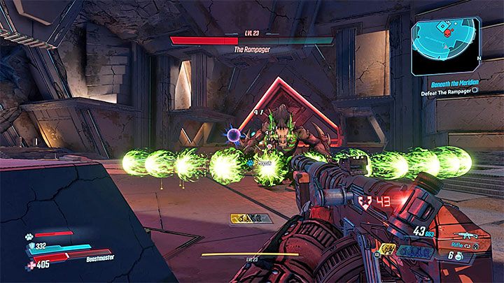 During the second phase, Rampager uses a different element - acid - The Rampager | Opponent in Borderlands 3 - Tougher opponents - Borderlands 3 Guide