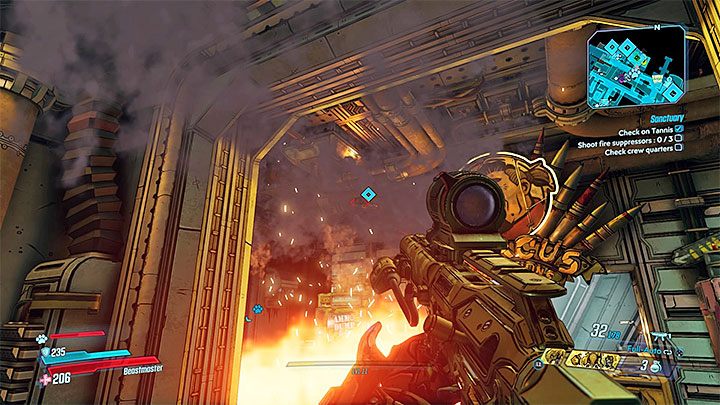 You have to help Marcus put out the fire in his shop - Sanctuary | Borderlands 3 Walkthrough - Main Quests - Borderlands 3 Guide