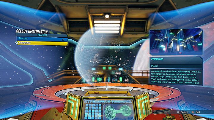 Interact with the ships navigation system and select Promethea as a destination - Sanctuary | Borderlands 3 Walkthrough - Main Quests - Borderlands 3 Guide