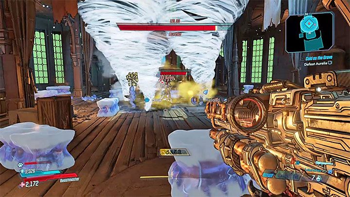 Aurelia uses several types of ranged attacks - Aurelia | Opponent in Borderlands 3 - Tougher opponents - Borderlands 3 Guide