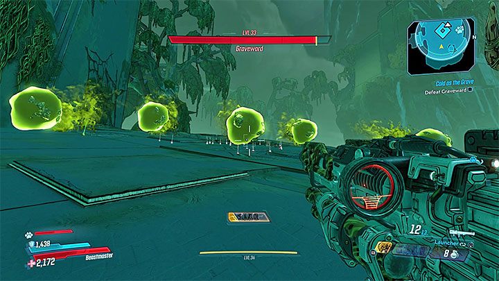 Graveward is able to temporarily tilt the arena, causing the hero to slide - The Graveward | Opponent in Borderlands 3 - Tougher opponents - Borderlands 3 Guide