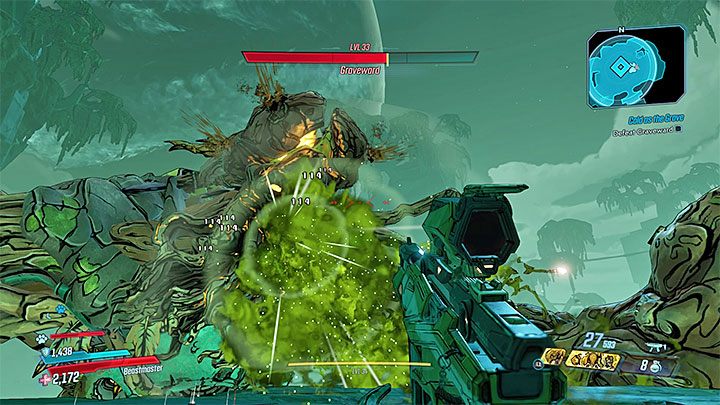 Graveward can also start spitting green acid - this is by far the easiest attack to avoid - The Graveward | Opponent in Borderlands 3 - Tougher opponents - Borderlands 3 Guide