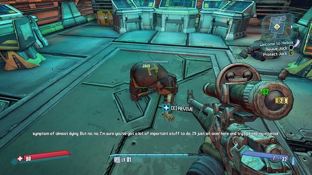 After you regain control of your character, you will have to protect Jack - Welcome To Helios - Main missions - Borderlands: The Pre-Sequel! - Game Guide and Walkthrough