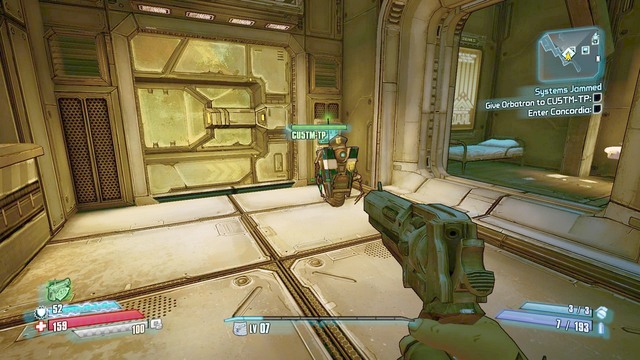 Follow the robot along the corridors, and finally give the Orbatron to it - Systems Jammed - Main missions - Borderlands: The Pre-Sequel! - Game Guide and Walkthrough