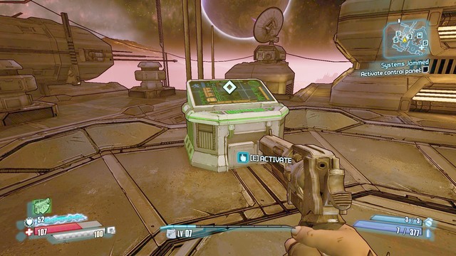 After you have activated it, climb down and use the main console - Systems Jammed - Main missions - Borderlands: The Pre-Sequel! - Game Guide and Walkthrough