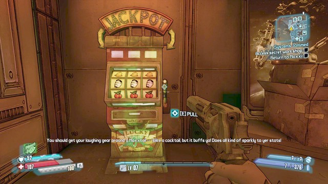 After the conversation with the robot, turn around to face the one hand outlaw - Systems Jammed - Main missions - Borderlands: The Pre-Sequel! - Game Guide and Walkthrough