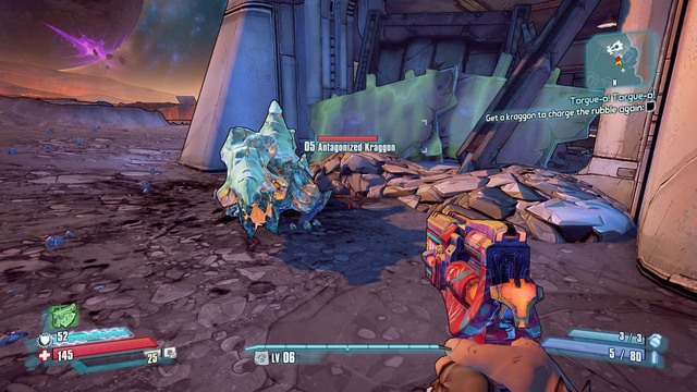 The enraged Kraggon will start charging at you - Torgue-o! Torgue-o! - Side missions - Serenitys Waste - Borderlands: The Pre-Sequel! - Game Guide and Walkthrough