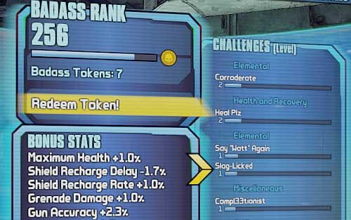 In return for completing given challenges, your Badass rank will increase - Badass Rank challenges in Borderlands 2 - General hints - Borderlands 2 Game Guide