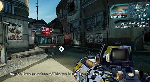 Return to the centre [3] and install the last Fuel Cell to the west of the monument - Plan B | Main missions walkthrough for Borderlands 2 - Main missions - Borderlands 2 Game Guide