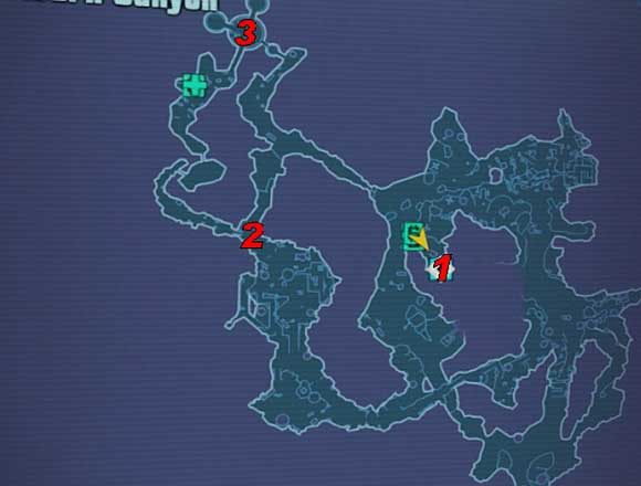 1) Starting point/teleport to Three Horns Divide - Hunting the Firehawk | Main missions walkthrough for Borderlands 2 - Main missions - Borderlands 2 Game Guide