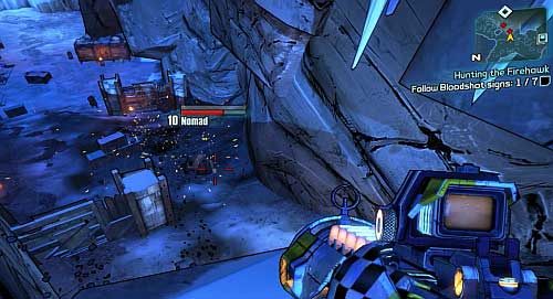 Head onwards a bit and afterwards turn right - Hunting the Firehawk | Main missions walkthrough for Borderlands 2 - Main missions - Borderlands 2 Game Guide