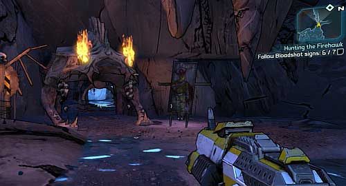 Keep heading deeper into the cave until you reach a fork in the road from the above screenshot [2] - Hunting the Firehawk | Main missions walkthrough for Borderlands 2 - Main missions - Borderlands 2 Game Guide