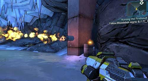 Now you will have to look out for pipes coming out of the walls, ceiling and floor - Hunting the Firehawk | Main missions walkthrough for Borderlands 2 - Main missions - Borderlands 2 Game Guide