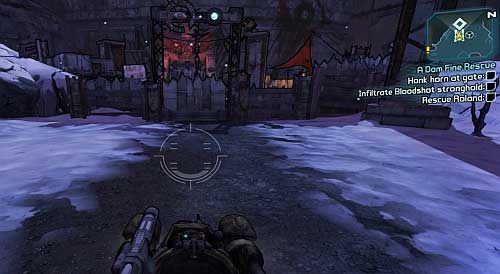 Once you reach Three Horns Divide [1], use the Catch -a- Ride [2] found to the right of the Bandit camp exit - A Dam Fine Rescue | Main missions walkthrough for Borderlands 2 - Main missions - Borderlands 2 Game Guide