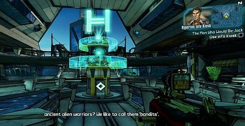 Now approach the Info Kiosk nearby where you fought with the Double [2] - The Man Who Would Be Jack | Main missions walkthrough for Borderlands 2 - Main missions - Borderlands 2 Game Guide