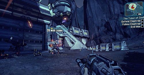 Drive to the south-west part of the map and speak with Claptrap again [3] - The Talon of God | Main missions walkthrough for Borderlands 2 - Main missions - Borderlands 2 Game Guide