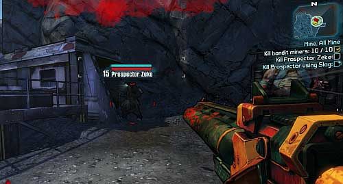 As you reach the upper level, you will have to fight with Zeke - Mine, All Mine | Sanctuary part 2 side missions in Borderlands 2 - Sanctuary part 2 - Borderlands 2 Game Guide