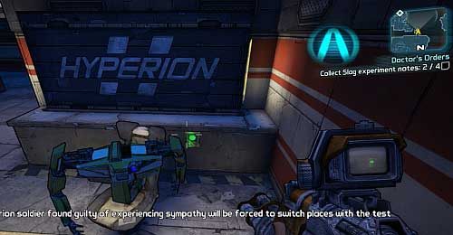 After reaching the next Hyperion base [5], you will have to kill a certain amount of Skags before the entrance opens - Doctors Orders | Sanctuary part 2 side missions in Borderlands 2 - Sanctuary part 2 - Borderlands 2 Game Guide