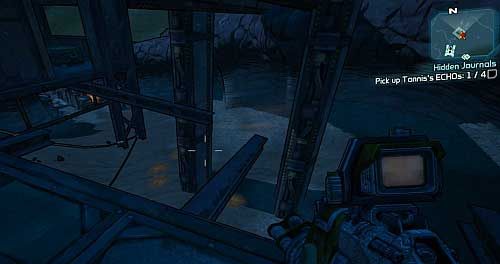 Below the bridge, head to the end of the platform - Hidden Journals | Sanctuary part 2 side missions in Borderlands 2 - Sanctuary part 2 - Borderlands 2 Game Guide