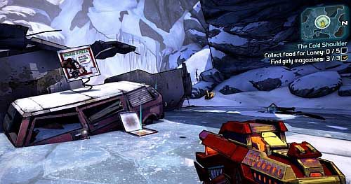 Your next objective is finding five Pizza pieces - The Cold Shoulder | Sanctuary part 2 side missions in Borderlands 2 - Sanctuary part 2 - Borderlands 2 Game Guide