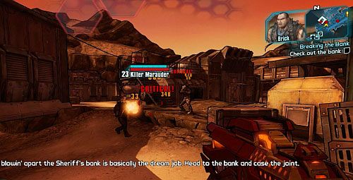 Accept the mission [1] of killing 100 Bandits from the Bounty Board - Hyperion Contract #873 | The Highlands side missions in Borderlands 2 - The Highlands - Borderlands 2 Game Guide