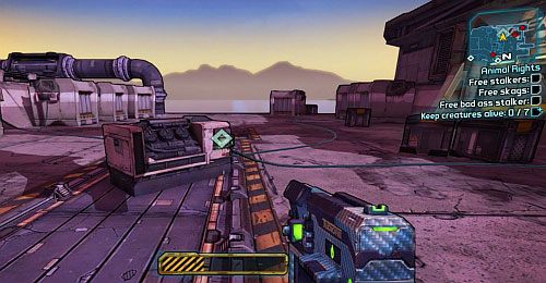 After speaking with Mordecai [1], use Fast Travel and move to Wildlife Exploitation Preserve - Animal Rights | Sanctuary part 3 side missions in Borderlands 2 - Sanctuary part 3 - Borderlands 2 Game Guide