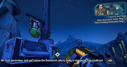 Go through the underground passage number [4] (entrance) and [5] (exit) - Capture the Flags | Sanctuary part 3 side missions in Borderlands 2 - Sanctuary part 3 - Borderlands 2 Game Guide