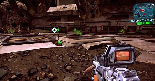 Above, follow the only possible path which will take you to the next lever [9], using which will end the mission - The Lost Treasure | Sawtooth Cauldron side missions in Borderlands 2 - Sawtooth Cauldron - Borderlands 2 Game Guide