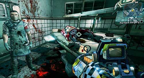 Head to Zeds clinic [1] and speak to him - Do No Harm | Sanctuary side missions in Borderlands 2 - Sanctuary - Borderlands 2 Game Guide