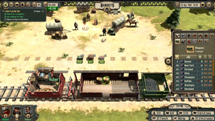 A bandit camp - Comparison of profitable activities | Transportation - Transportation - Bounty Train Game Guide