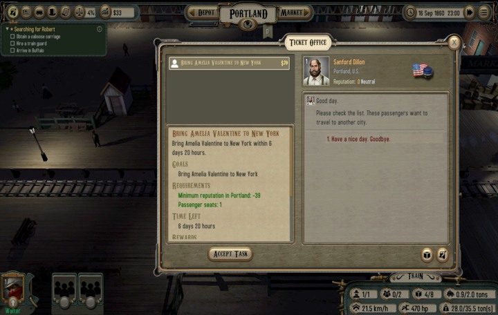 Contracts available at the train station - Comparison of profitable activities | Transportation - Transportation - Bounty Train Game Guide