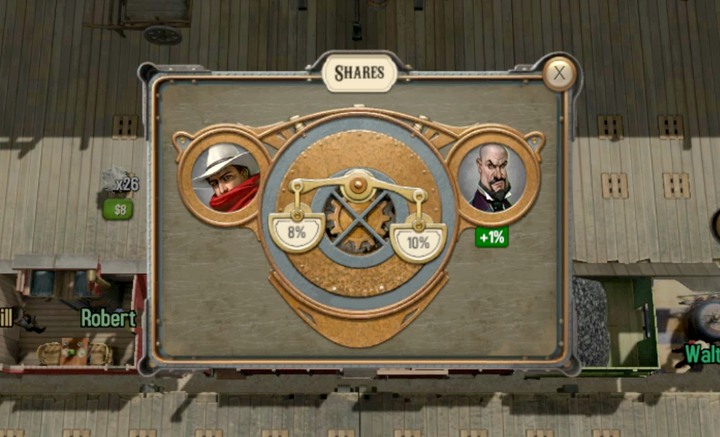 The scales indicate your progression into the game - if your opponent beats you to it and obtain 51% completion of the game, you lose - The goal and course of the game | Walkthrough - Walkthrough - Bounty Train Game Guide